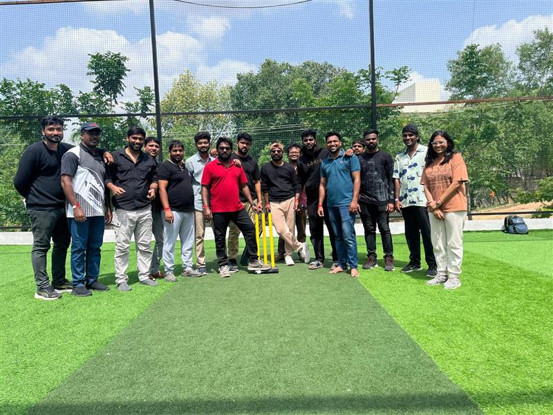SmartDocs team playing cricket together